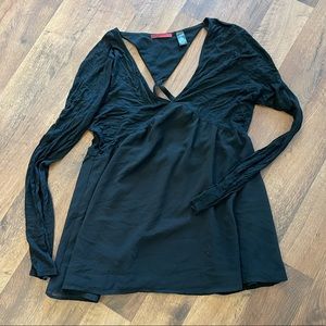 Black long sleeve blouse